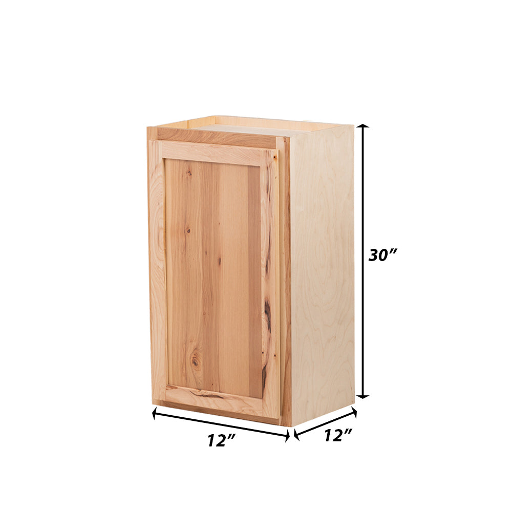 Backwoods Cabinetry RTA (Ready-to-Assemble) W1230 - Rustic Hickory Clear 12"Wx30"Hx12"D Wall Cabinet