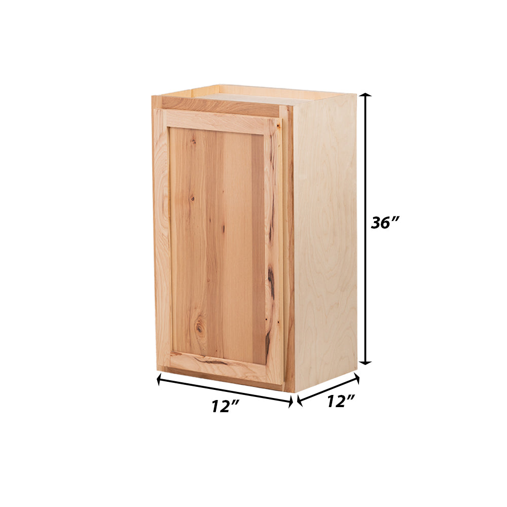 Backwoods Cabinetry RTA (Ready-to-Assemble) W1236 - Rustic Hickory Clear 12"Wx36"Hx12"D Wall Cabinet