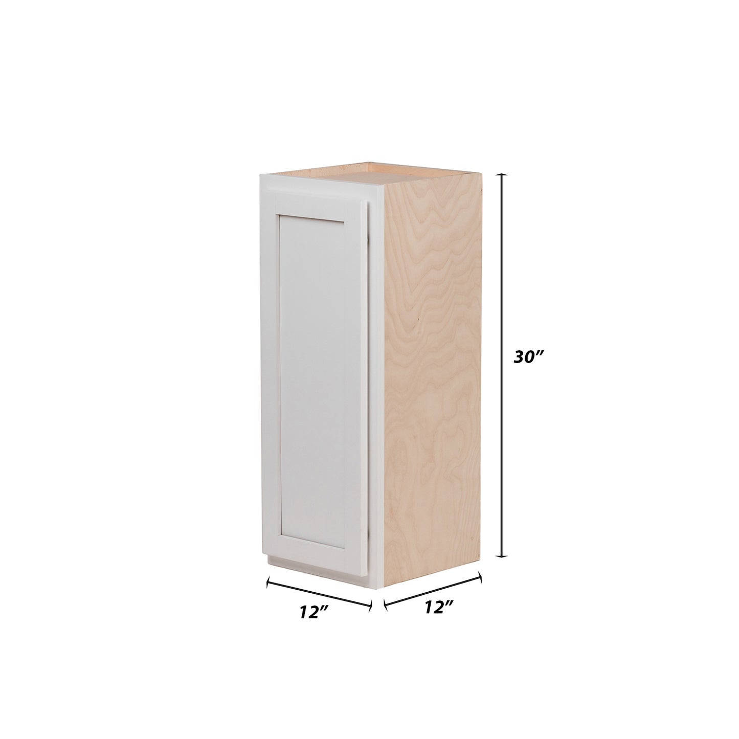 Backwoods Cabinetry RTA (Ready-to-Assemble) W1230 - Pure White 12"Wx30"Hx12"D Wall Cabinet