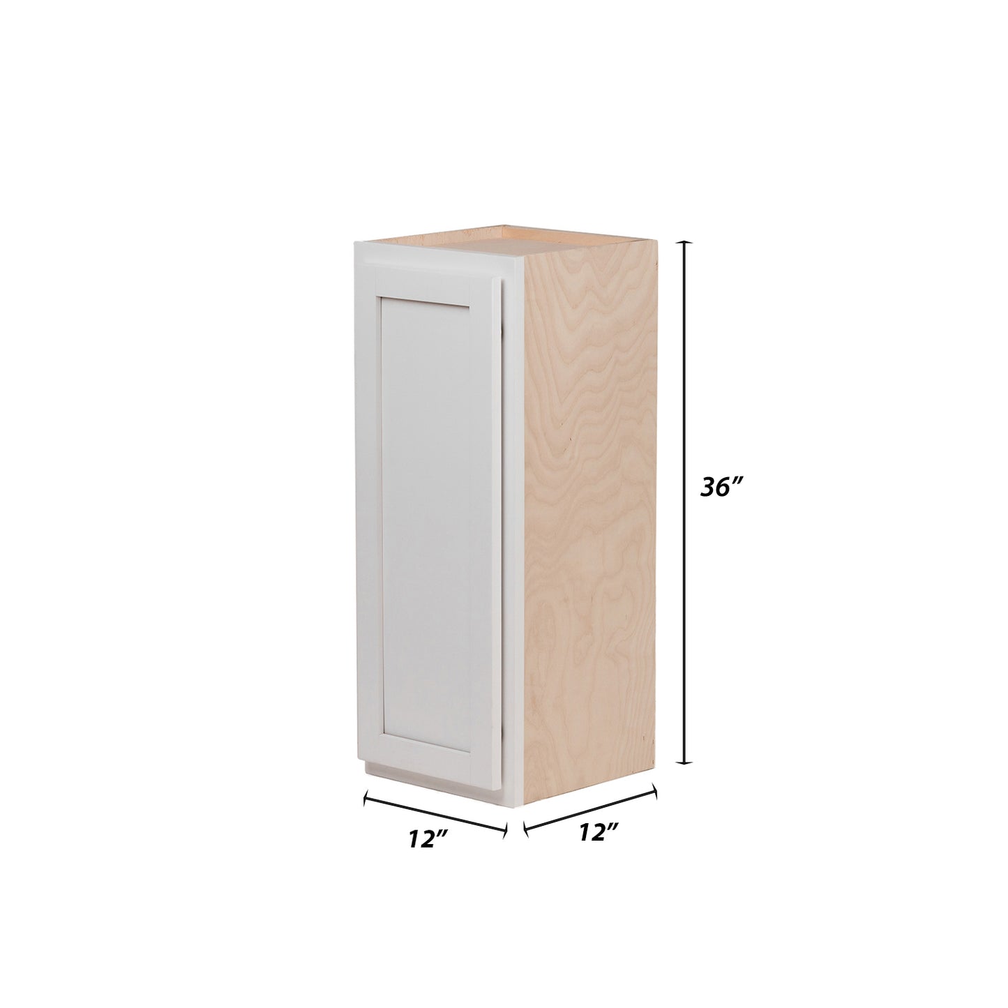 Backwoods Cabinetry RTA (Ready-to-Assemble) W1236 - Pure White 12"Wx36"Hx12"D Wall Cabinet