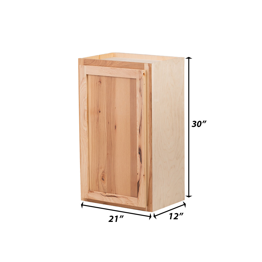 Backwoods Cabinetry RTA (Ready-to-Assemble) W2130 - Rustic Hickory Clear 21"Wx30"Hx12"D Wall Cabinet