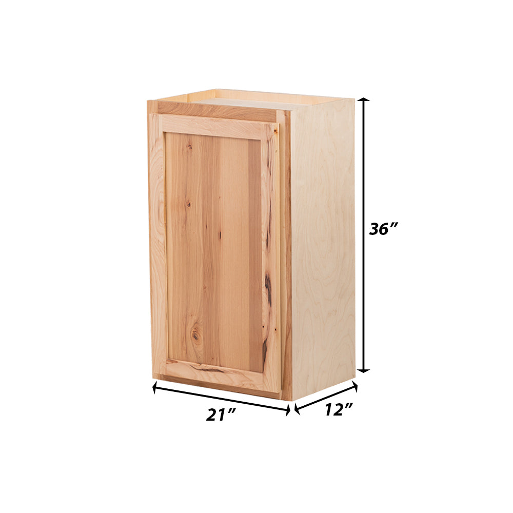 Backwoods Cabinetry RTA (Ready-to-Assemble) W2136 - Rustic Hickory Clear 21"Wx36"Hx12"D Wall Cabinet