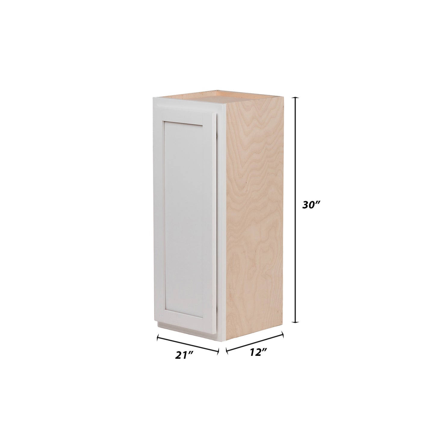 Backwoods Cabinetry RTA (Ready-to-Assemble) W1830 - Pure White 18"Wx30"Hx12"D Wall Cabinet