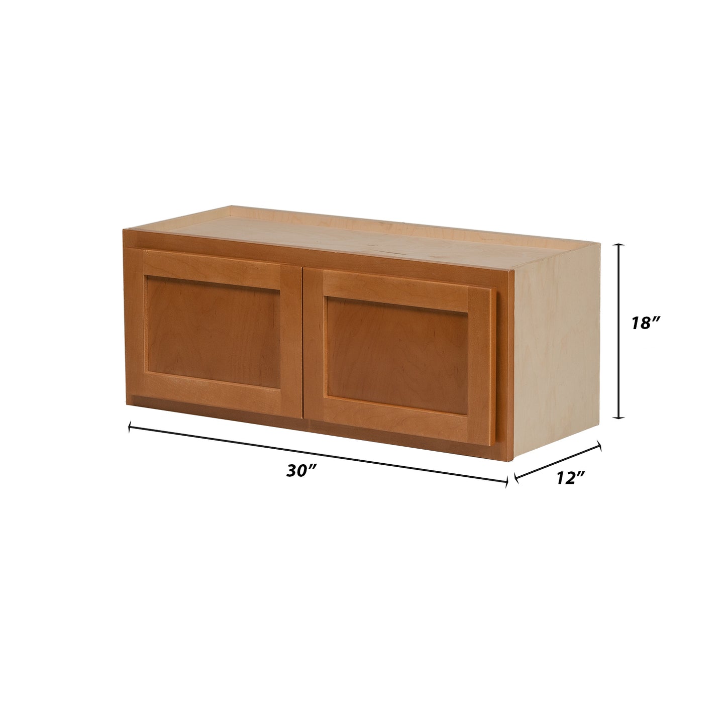 Backwoods Cabinetry RTA (Ready-to-Assemble) W3018.BUTT - Provincial Stain 30"Wx18"Hx12"D Microwave Wall Cabinet