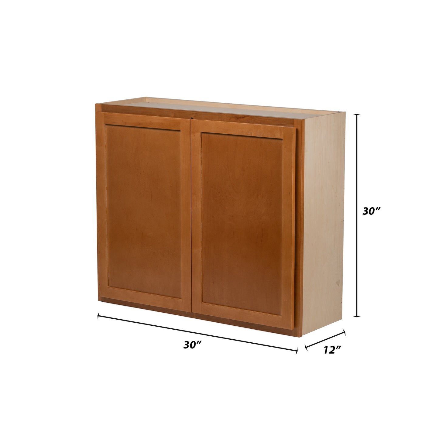 Backwoods Cabinetry RTA (Ready-to-Assemble) W3030.BUTT - Provincial Stain 30"Wx30"Hx12"D Wall Cabinet