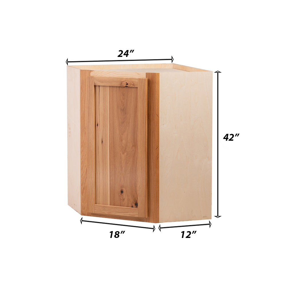 Backwoods Cabinetry RTA (Ready-to-Assemble) WDC2442 - Rustic Hickory Clear 24"Wx42"Hx12"D Wall Cabinet