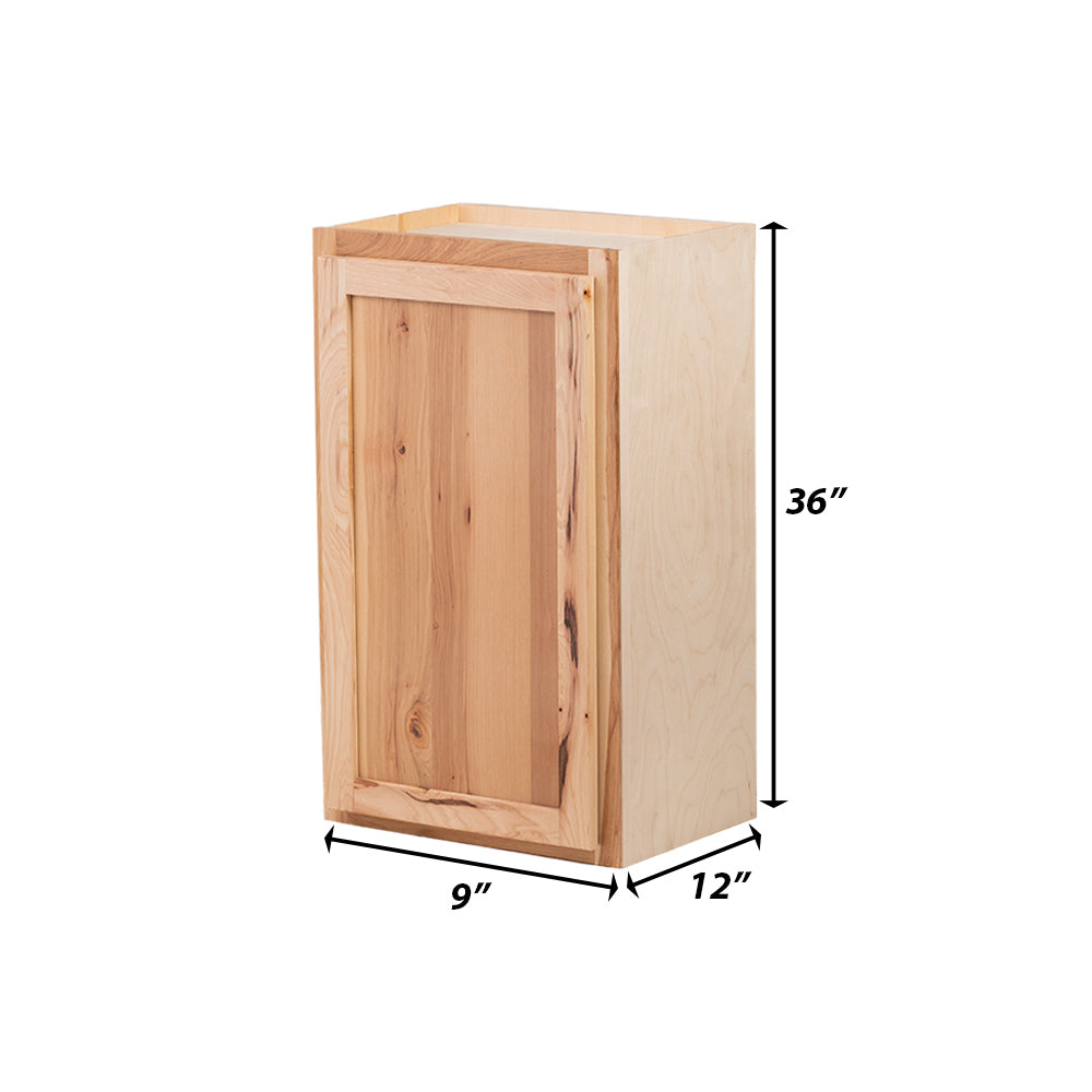 Backwoods Cabinetry RTA (Ready-to-Assemble) W936 - Rustic Hickory Clear 9"Wx36"Hx12"D Wall Cabinet