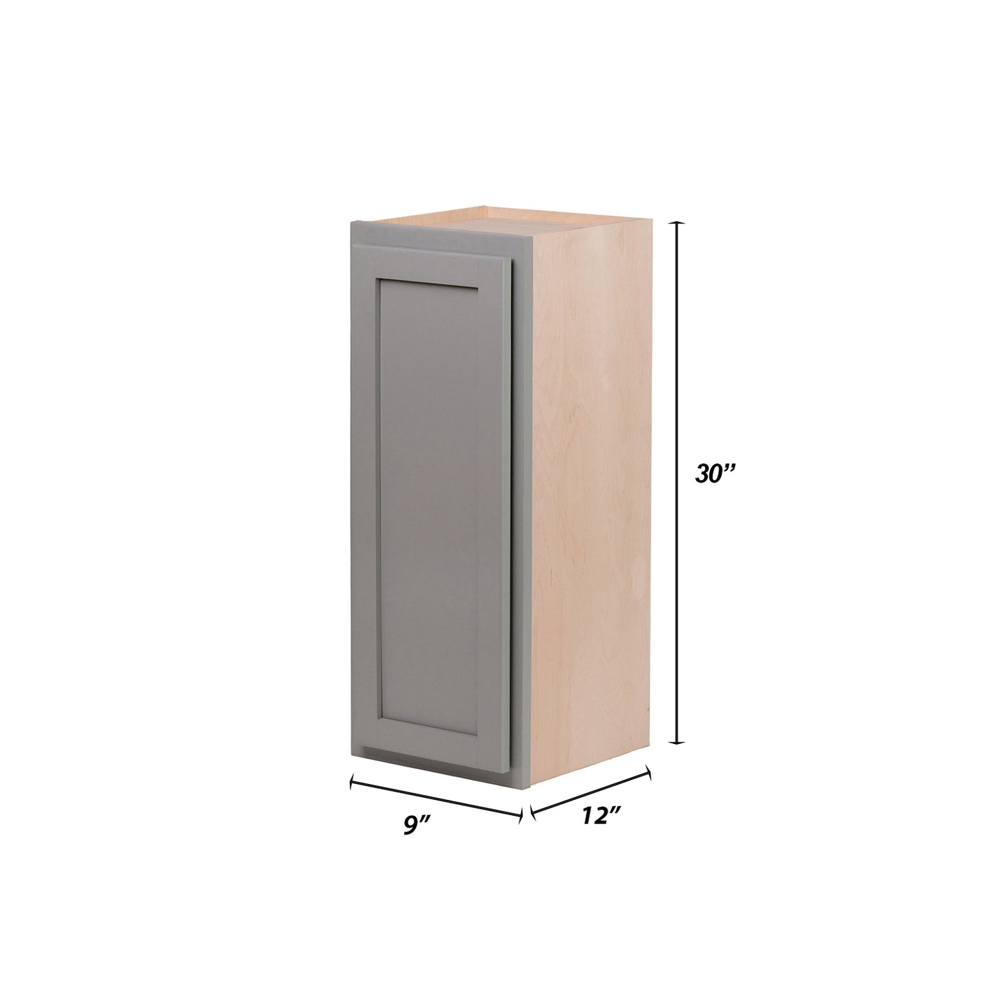 Backwoods Cabinetry RTA (Ready-to-Assemble) W930 - Magnetic Grey 9"Wx30"Hx12"D Wall Cabinet