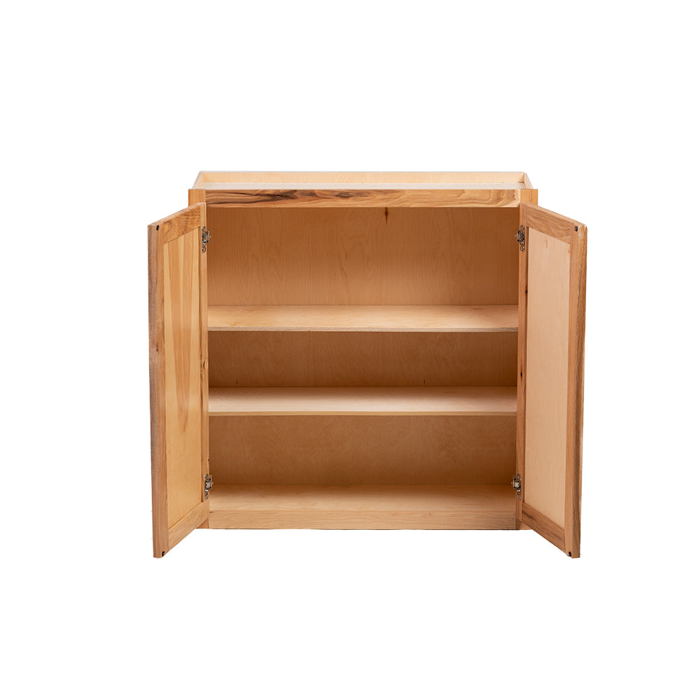 Backwoods Cabinetry RTA (Ready-to-Assemble) W3642.BUTT - Rustic Hickory Clear 36"Wx42"Hx12"D Wall Cabinet