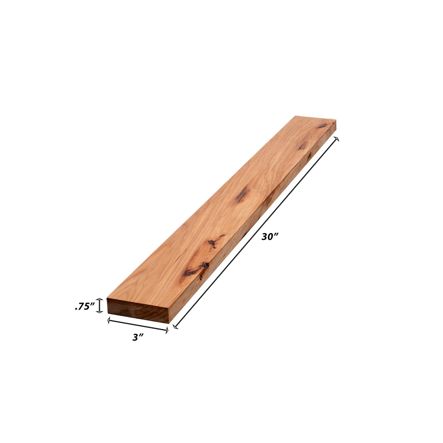 Backwoods Cabinetry RTA (Ready-to-Assemble) WF330 - Raw Hickory .75"X3"X30" Filler