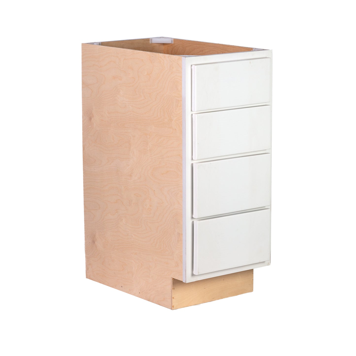 Backwoods Cabinetry RTA (Ready-to-Assemble) B24.4D - Pure White 4 Drawer 24" Base Cabinet | 24"Wx34.5"Hx24"D