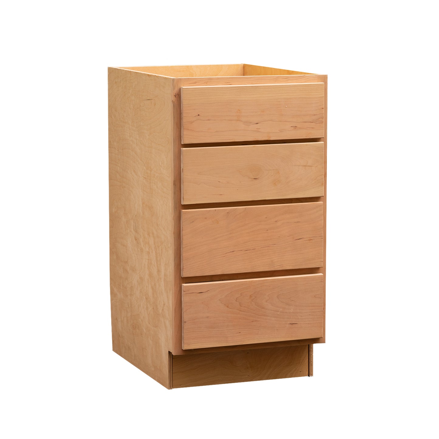 Backwoods Cabinetry RTA (Ready-to-Assemble) B18.4D - Raw Cherry 4 Drawer Base Cabinet | 18"Wx34.5"Hx24"D