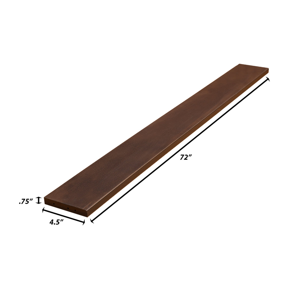 Backwoods Cabinetry RTA (Ready-to-Assemble) V572 - Espresso Stain .75"X5"X72" Valance