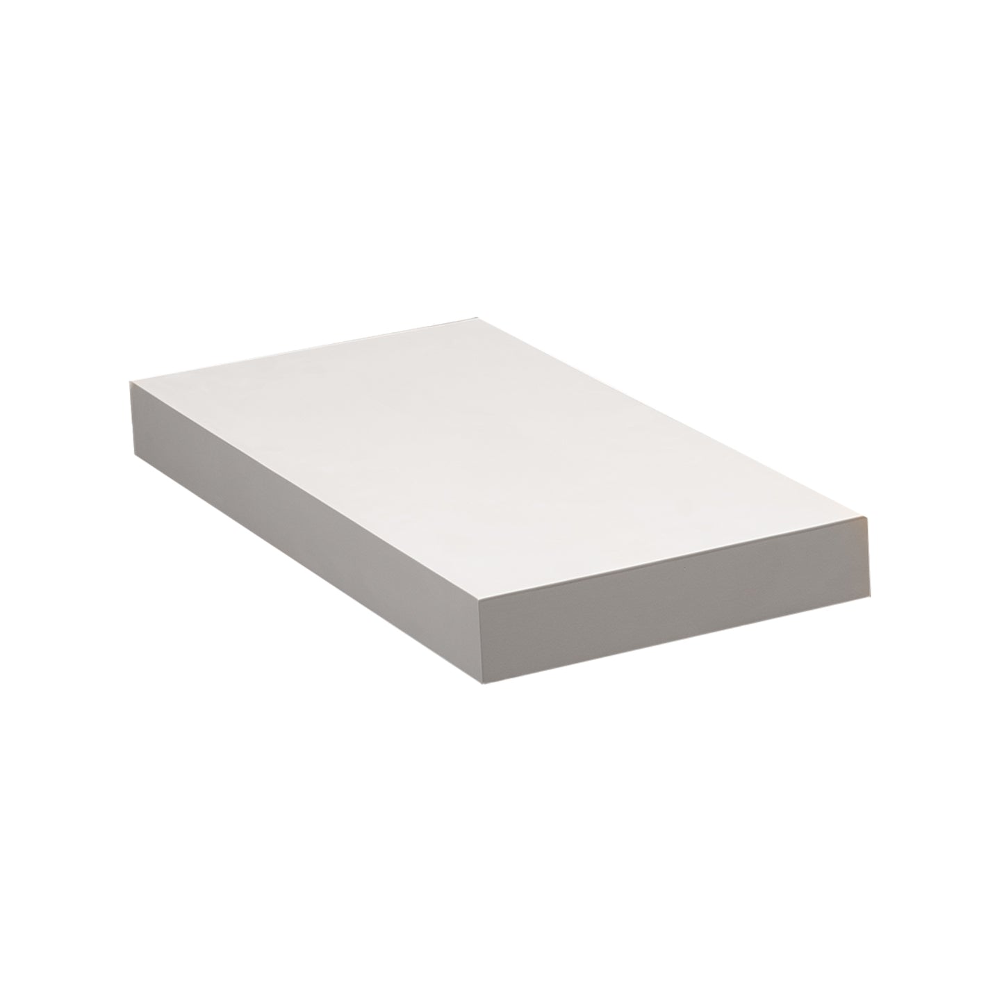 Backwoods Cabinets Floating Shelves | 2.5" Thick | Pure White, 12" D x 42" W x 2.5" H | American Made | Hardwood Bracket | Complete Shelf Unit