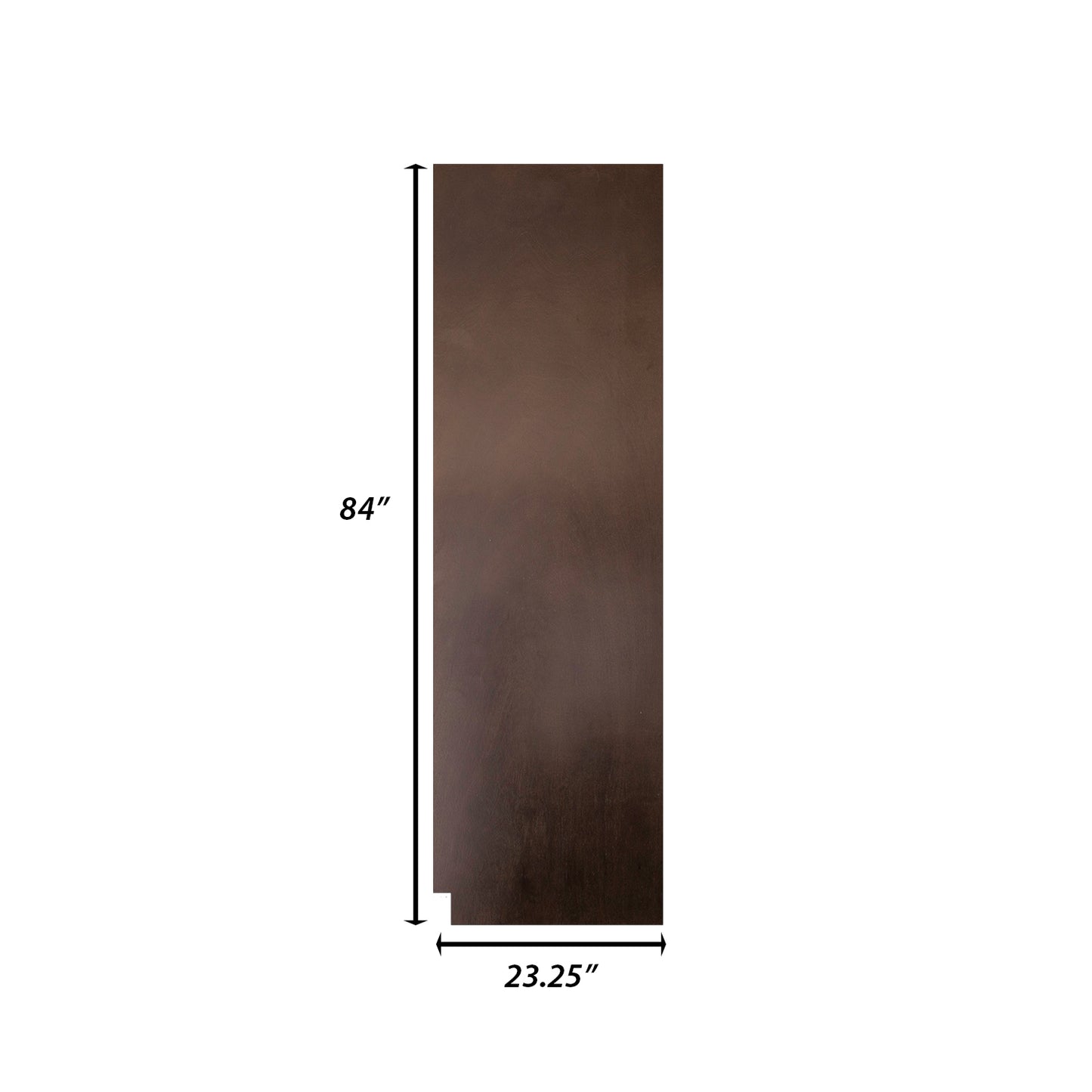 Backwoods Cabinetry RTA (Ready-to-Assemble) TSK2484.R - Espresso Stain .25"X23.25"X84" Pantry End Panel - Right side