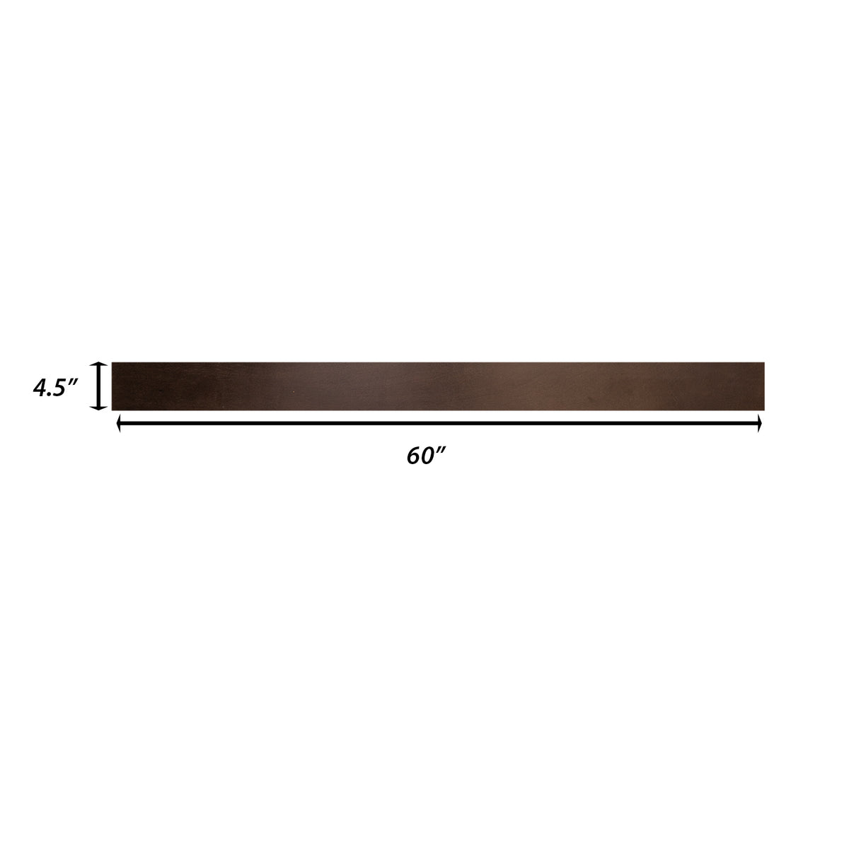 Backwoods Cabinetry RTA (Ready-to-Assemble) TK-60 - Espresso Stain .25"X4.5"X60" Toe Kick
