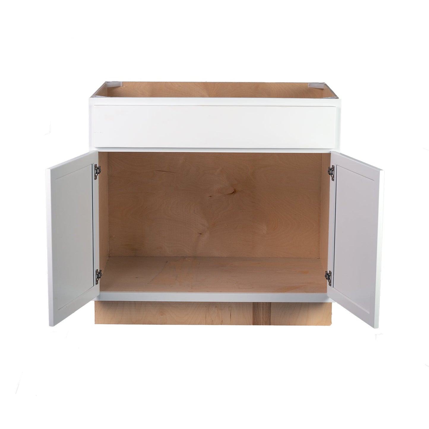 Backwoods Cabinetry RTA (Ready-to-Assemble) B30.BUTT - Pure White Base Cabinet | 30"Wx34.5"Hx24"D