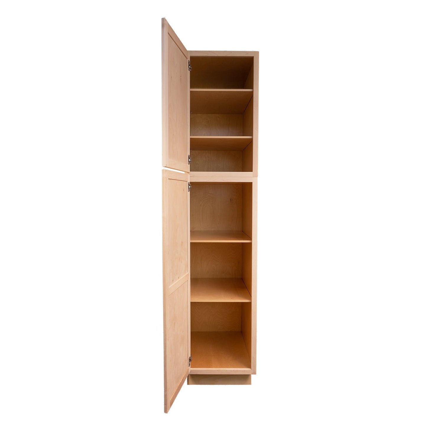 Backwoods Cabinetry RTA (Ready-to-Assemble) T2490.24.L Raw Maple Pantry Cabinet 24"Wx90"Hx24"D