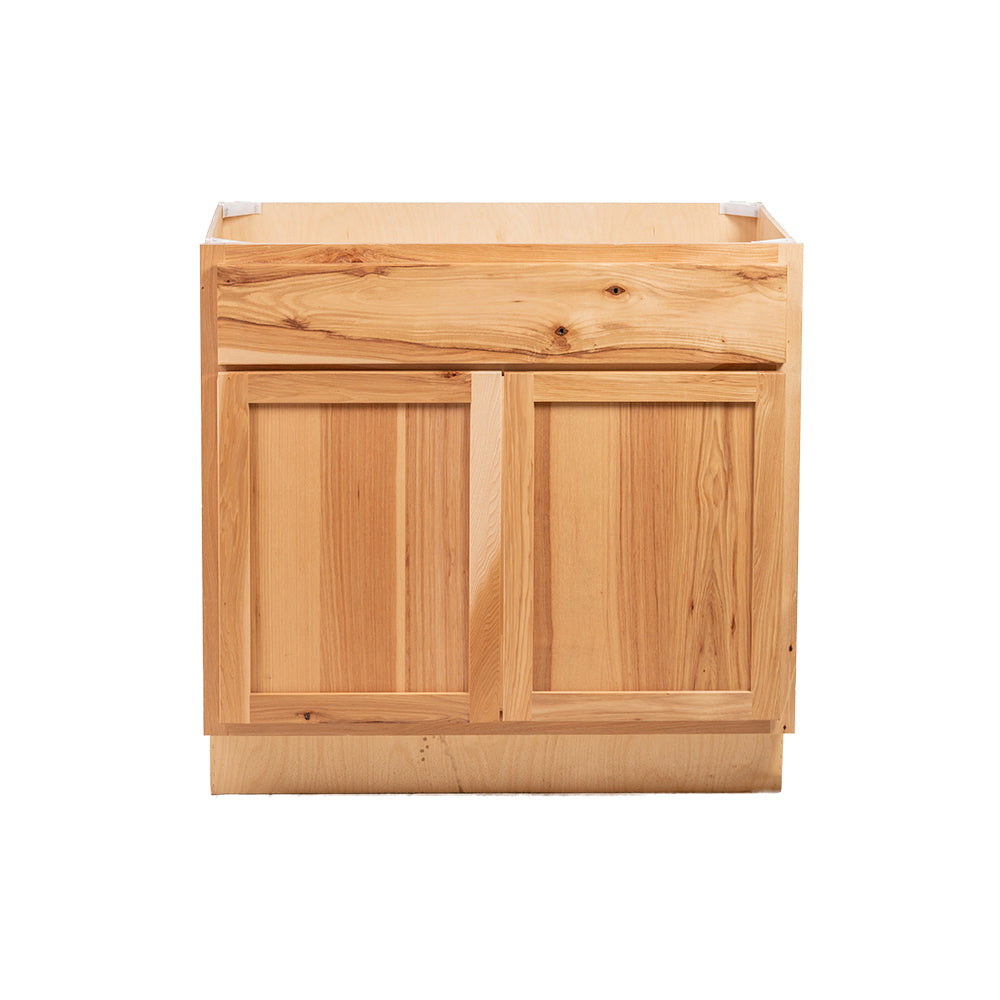 Backwoods Cabinetry RTA (Ready-to-Assemble) B30.BUTT - Rustic Hickory Clear Base Cabinet | 30"Wx34.5"Hx24"D