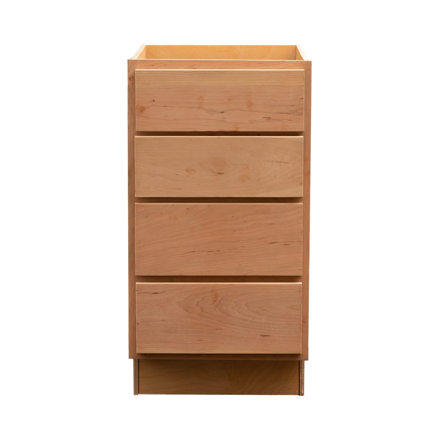 Backwoods Cabinetry RTA (Ready-to-Assemble) B24.4D - Raw Cherry 4 Drawer Base Cabinet | 24"Wx34.5"Hx24"D