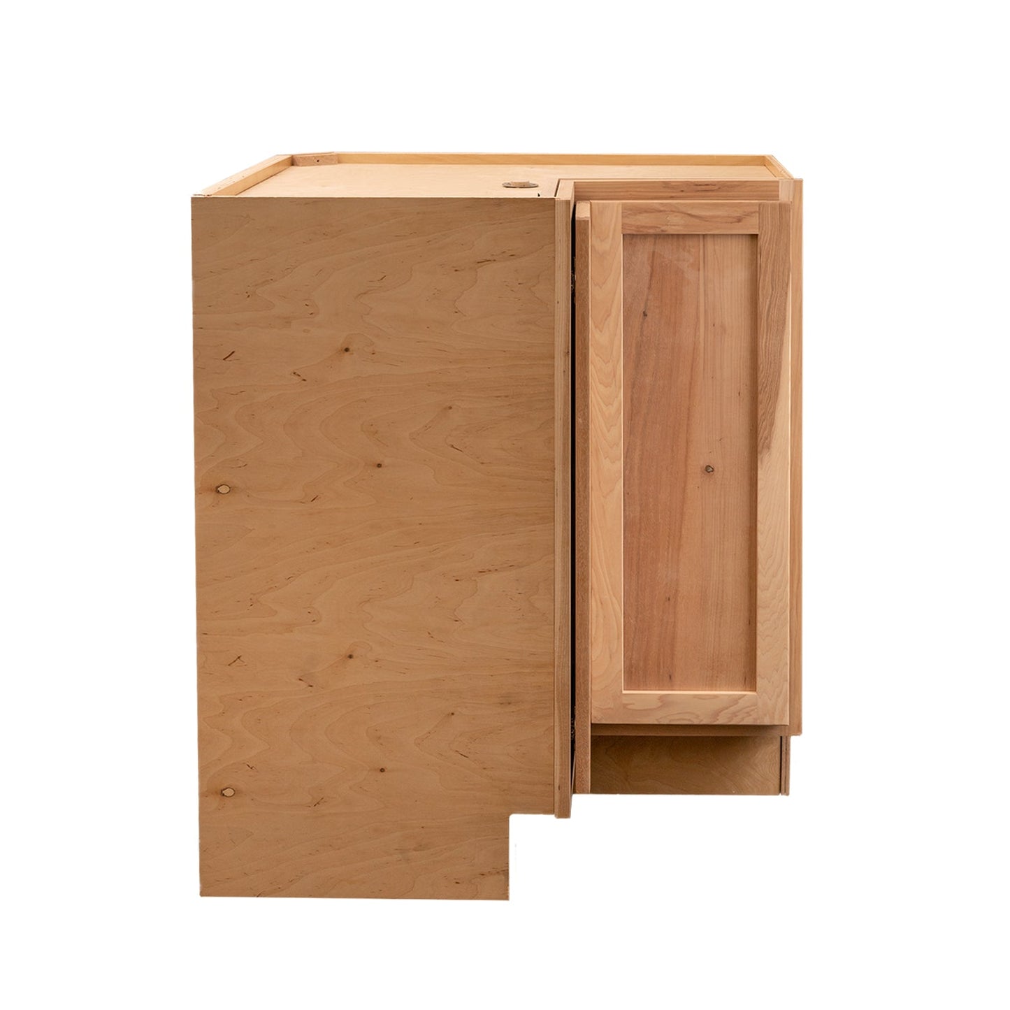 Backwoods Cabinetry RTA (Ready-to-Assemble) BLZS3030.18 - Raw Hickory Lazy Susan Cabinet | 18"D x 30" W x 34.5"