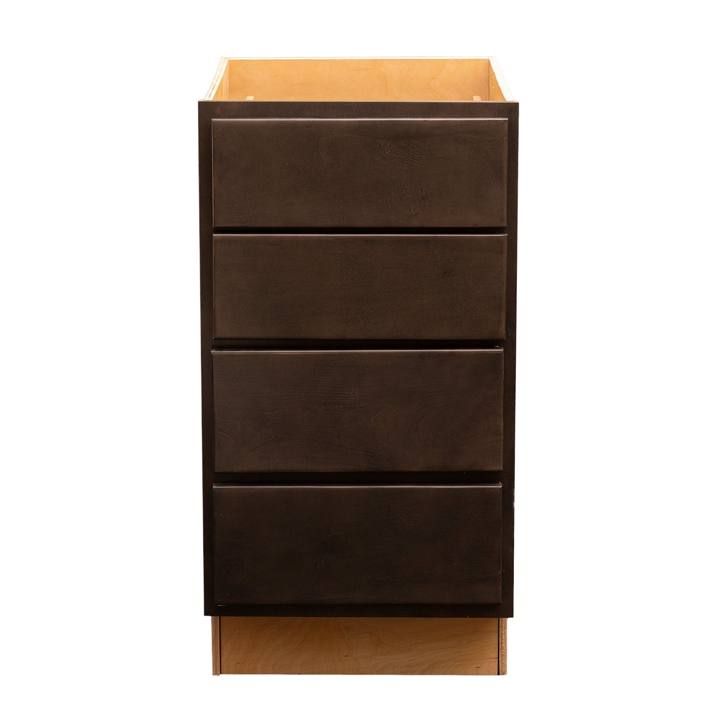 Backwoods Cabinetry RTA (Ready-to-Assemble) B24.4D - Espresso Stain 4 Drawer 24" Base Cabinet | 24"Wx34.5"Hx24"D