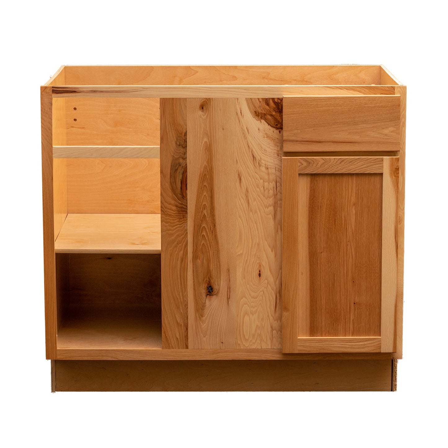 Backwoods Cabinetry RTA (Ready-to-Assemble) BB39.L - Rustic Hickory Clear 39" Blind Base Cabinet | 39"Wx34.5"Hx24"D