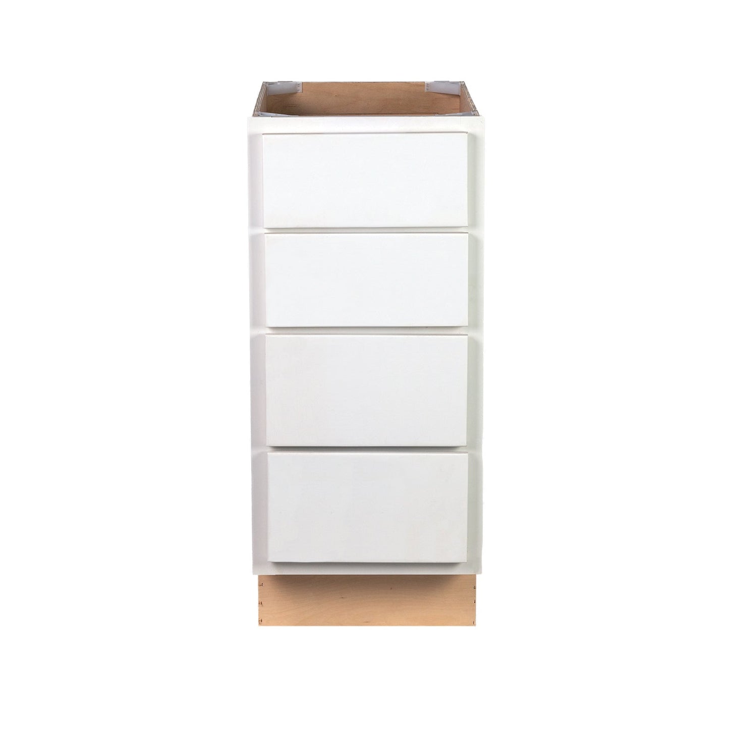 Backwoods Cabinetry RTA (Ready-to-Assemble) B24.4D - Pure White 4 Drawer 24" Base Cabinet | 24"Wx34.5"Hx24"D