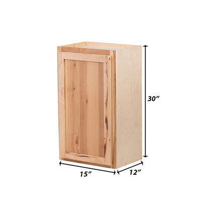 Backwoods Cabinetry RTA (Ready-to-Assemble) W1530 - Raw Hickory 15"Wx30"Hx12"D Wall Cabinet
