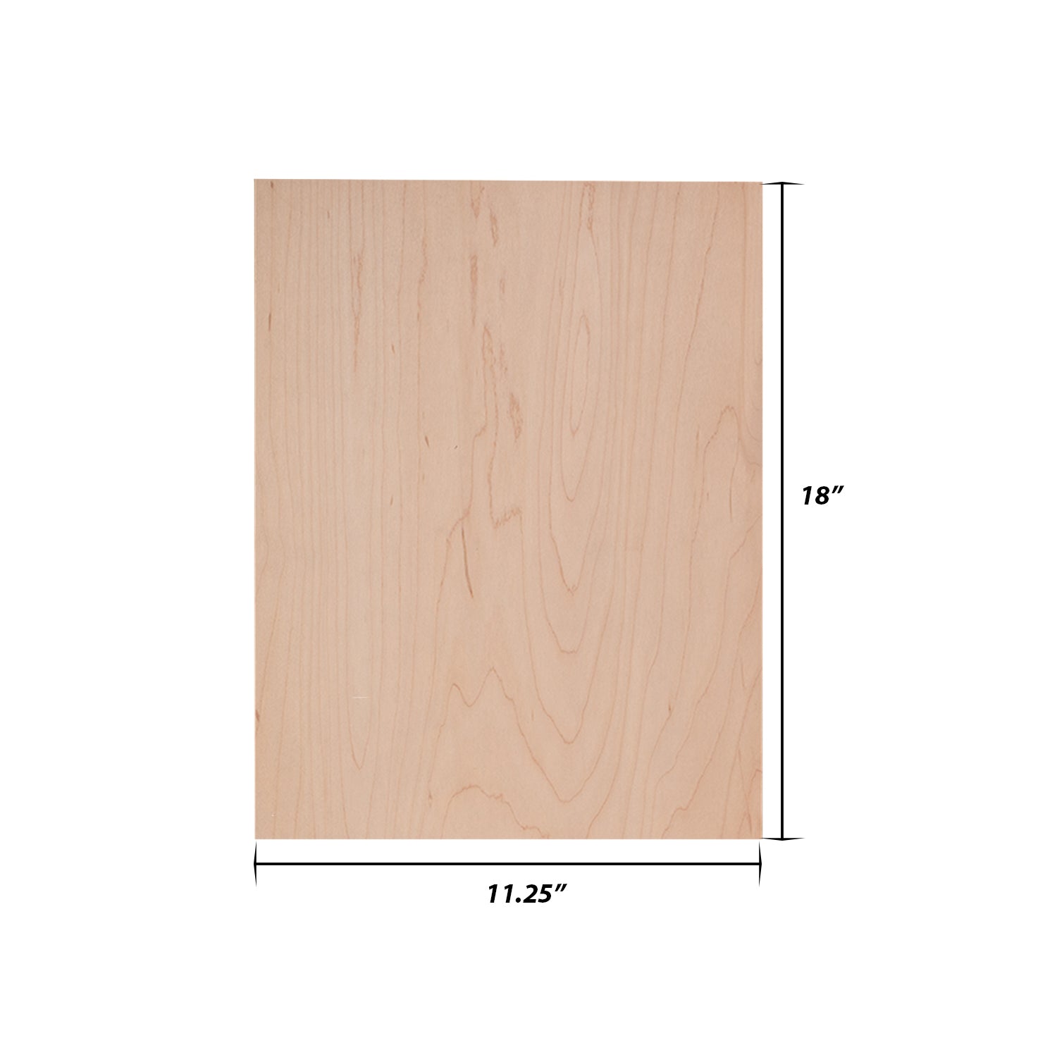 Backwoods Cabinetry RTA (Ready-to-Assemble) WSK12.18 - Raw Maple .25
