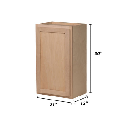 Backwoods Cabinetry RTA (Ready-to-Assemble) W2130 - Raw Maple 21"Wx30"Hx12"D Wall Cabinet