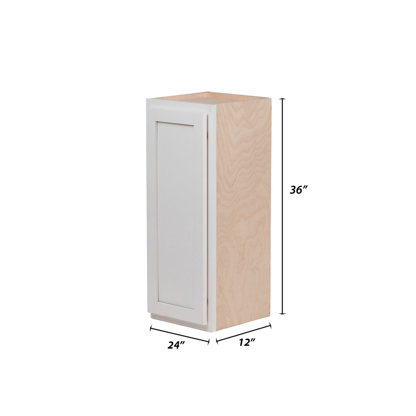 Backwoods Cabinetry RTA (Ready-to-Assemble) W2436 - Pure White 24"Wx36"Hx12"D Wall Cabinet