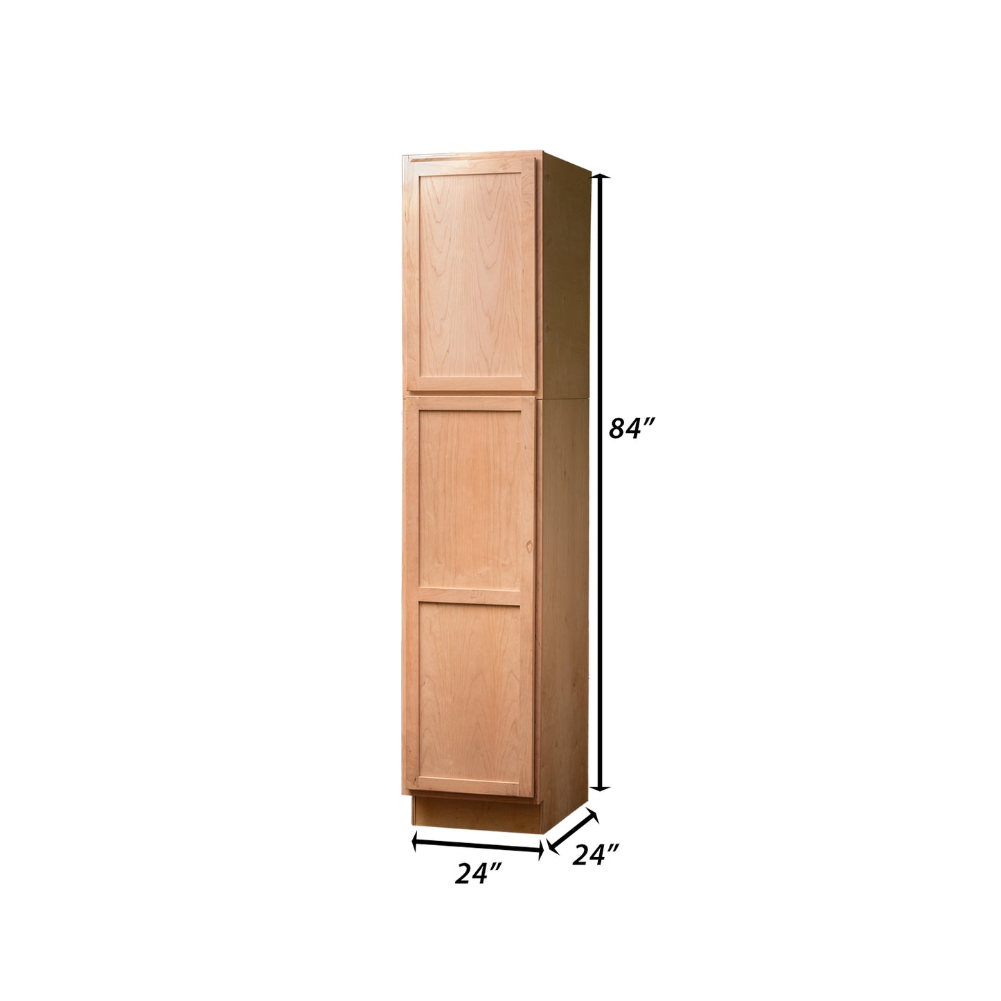 Backwoods Cabinetry RTA (Ready-to-Assemble) T2484.24.L - Raw Cherry Pantry Cabinet 24"Wx84"Hx24"D