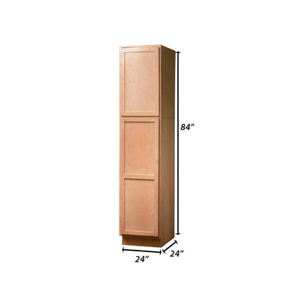 Backwoods Cabinetry RTA (Ready-to-Assemble) T2484.24.L - Raw Cherry Pantry Cabinet 24"Wx84"Hx24"D