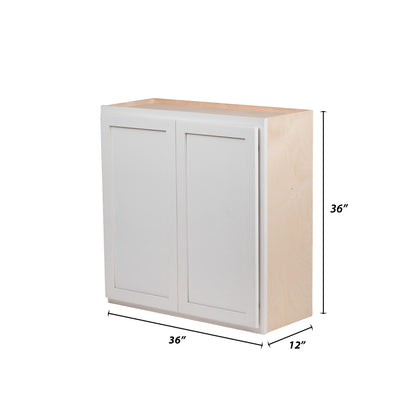 Backwoods Cabinetry RTA (Ready-to-Assemble) W3636.BUTT - Pure White 36"Wx36"Hx12"D Wall Cabinet