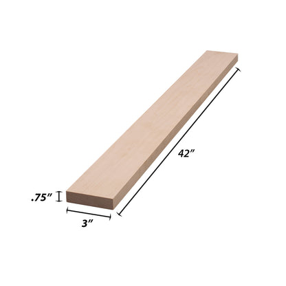 Backwoods Cabinetry RTA (Ready-to-Assemble) Raw Maple .75"X3"X42" Filler