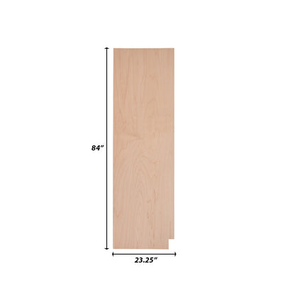 Backwoods Cabinetry RTA (Ready-to-Assemble) TSK2484.L -Raw Maple .25"X23.25"X84" Pantry End Panel - Left Side