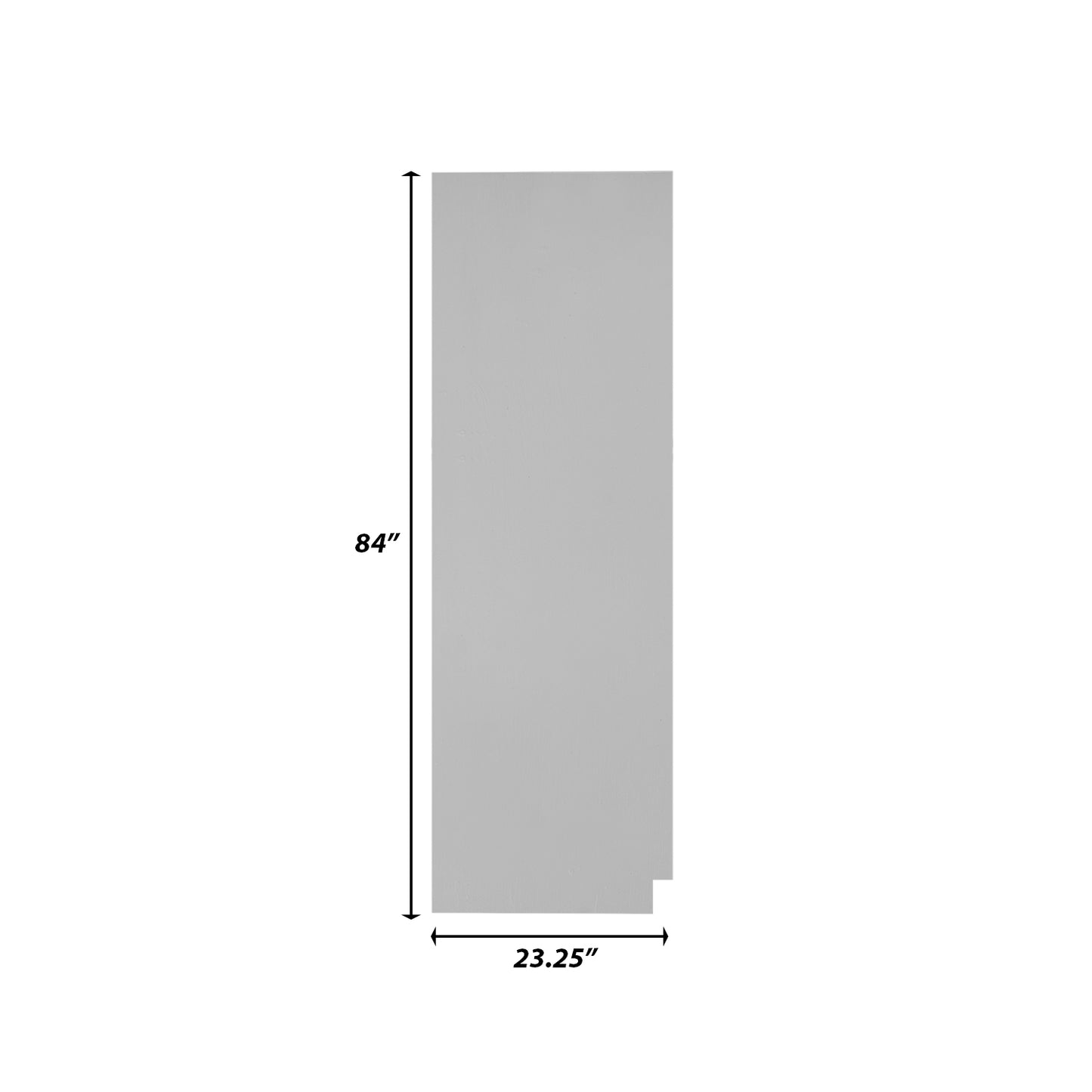 Backwoods Cabinetry RTA (Ready-to-Assemble) TSK2484.L - Magnetic Grey .25"X23.25"X84" Pantry End Panel - Left Side