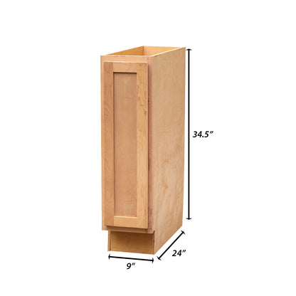Backwoods Cabinetry RTA (Ready-to-Assemble) B9.FH.R - Raw Cherry Base Cabinet | 9"Wx34.5"Hx24"D