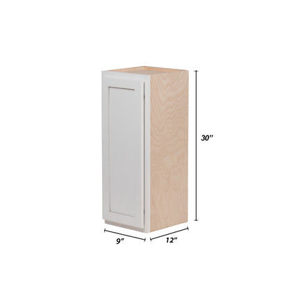 Backwoods Cabinetry RTA (Ready-to-Assemble) W930 - Pure White 9"Wx30"Hx12"D Wall Cabinet