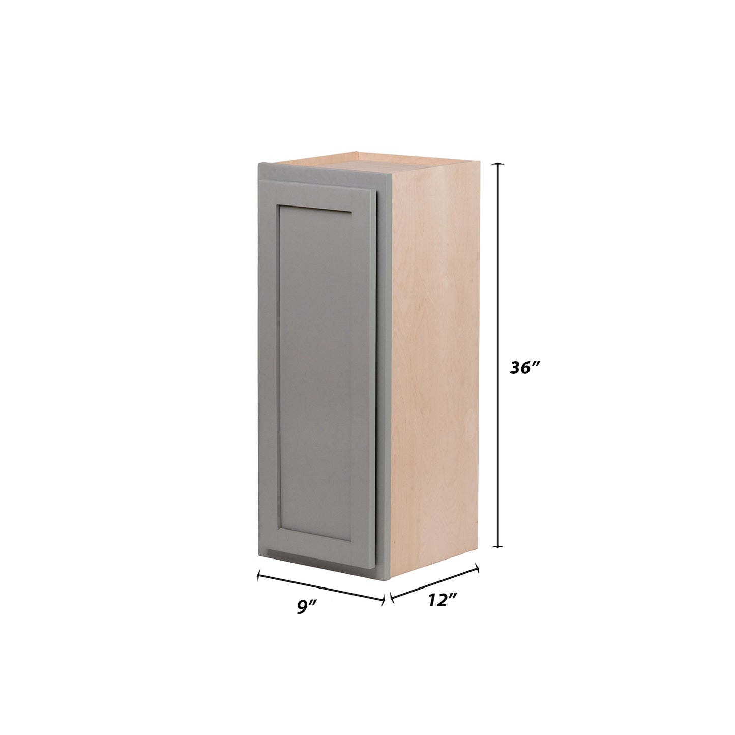 Backwoods Cabinetry RTA (Ready-to-Assemble) W936 - Magnetic Grey 9"Wx36"Hx12"D Wall Cabinet