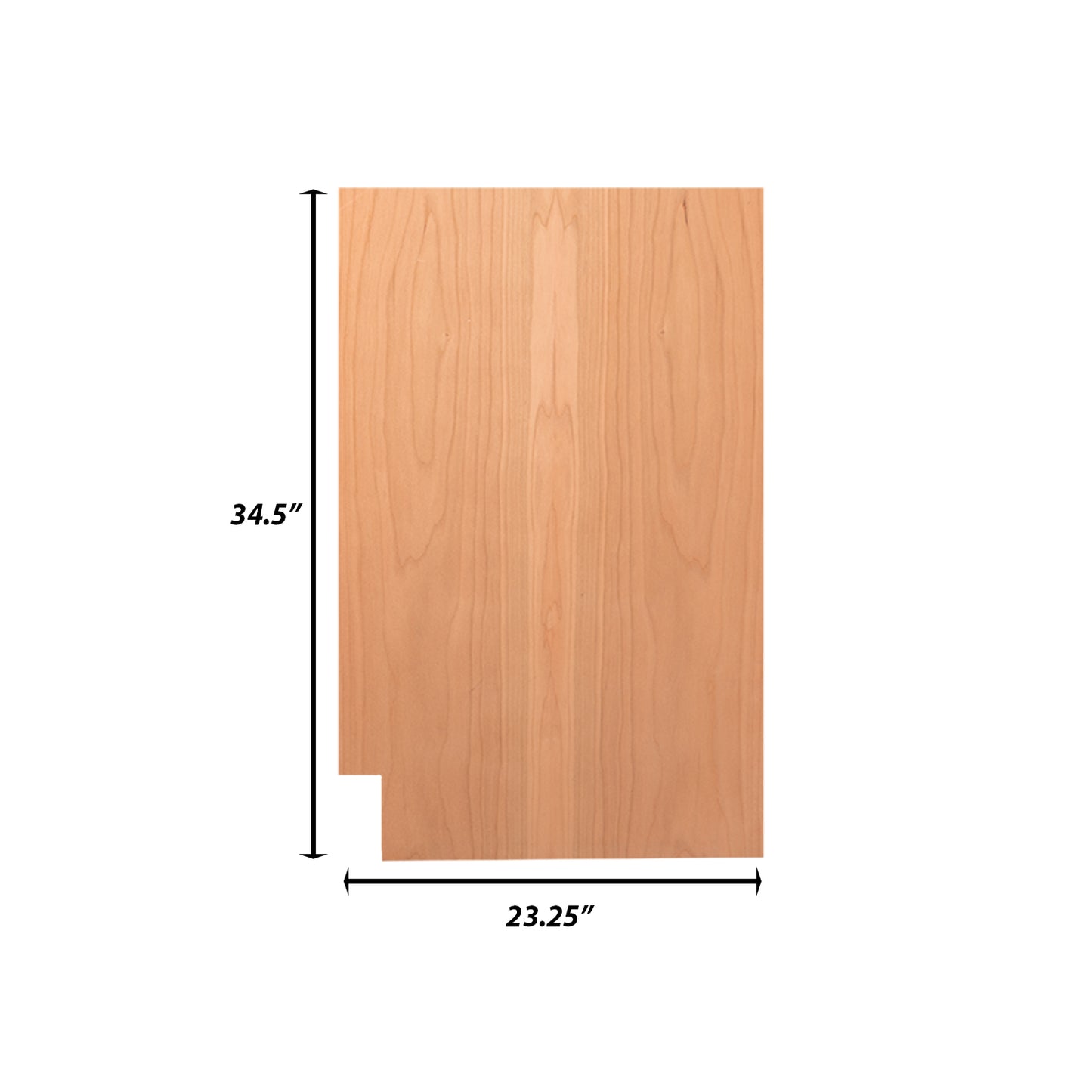 Backwoods Cabinetry RTA (Ready-to-Assemble) BSK2434.R - Raw Cherry .25"X23.25"X34.5" Right End Panel