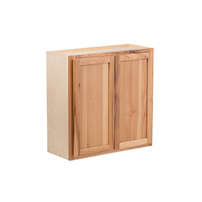 Backwoods Cabinetry RTA (Ready-to-Assemble) W3630.BUTT - Raw Hickory 36"Wx30"Hx12"D Wall Cabinet