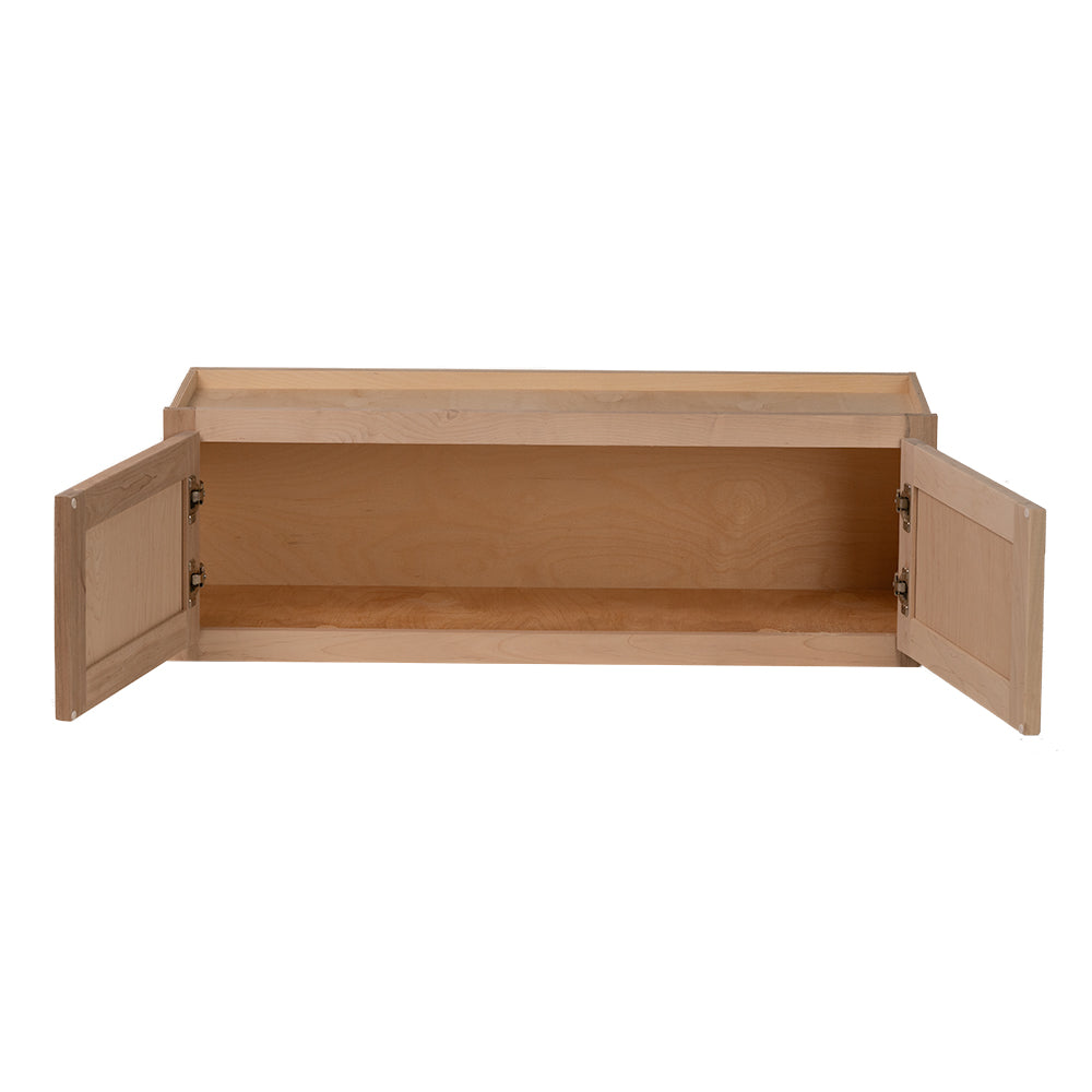 Backwoods Cabinetry RTA (Ready-to-Assemble) W3624.BUTT - Raw Maple 36"Wx24"Hx12"D Wall Refrigerator