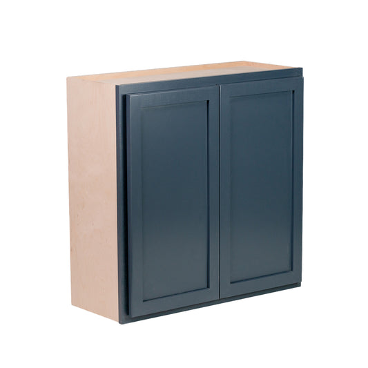 Backwoods Cabinetry RTA (Ready-to-Assemble) Needlepoint Navy 30"Wx30"Hx12"D Wall Cabinet