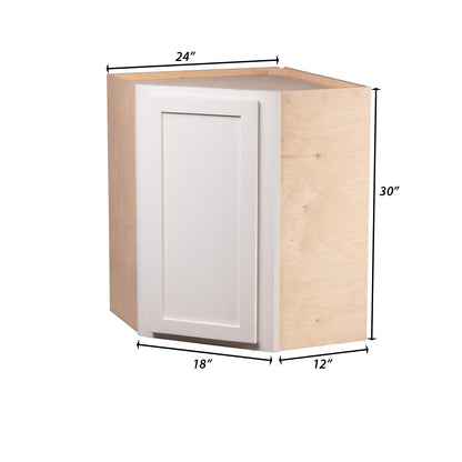 Backwoods Cabinetry RTA (Ready-to-Assemble) WDC2430 - Pure White 24"WX30"HX12"D Wall Corner Cabinet