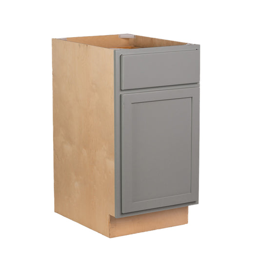 Backwoods Cabinetry RTA (Ready-to-Assemble) Magnetic Grey Base Cabinet | 12"Wx34.5"Hx24"D