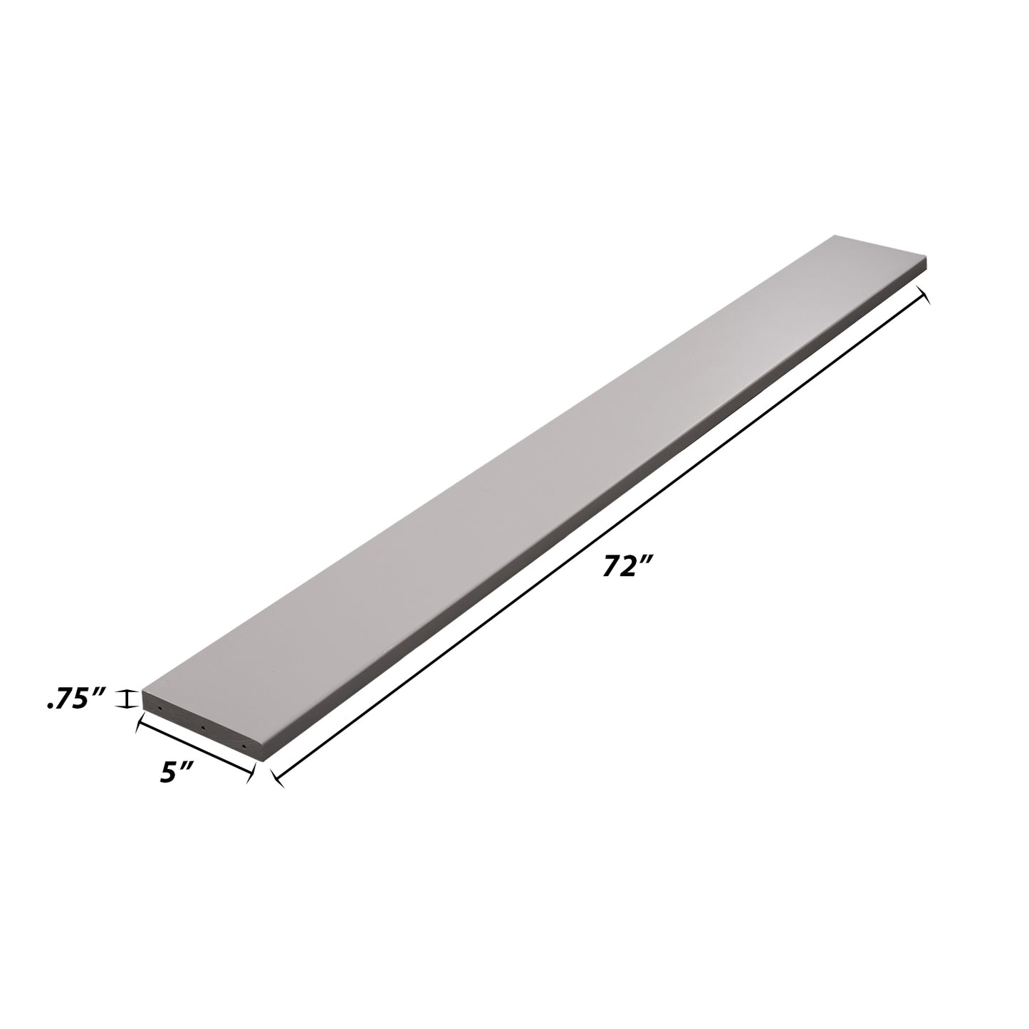 Backwoods Cabinetry RTA (Ready-to-Assemble) V572 - Magnetic Grey .75"X5"X72" Valance