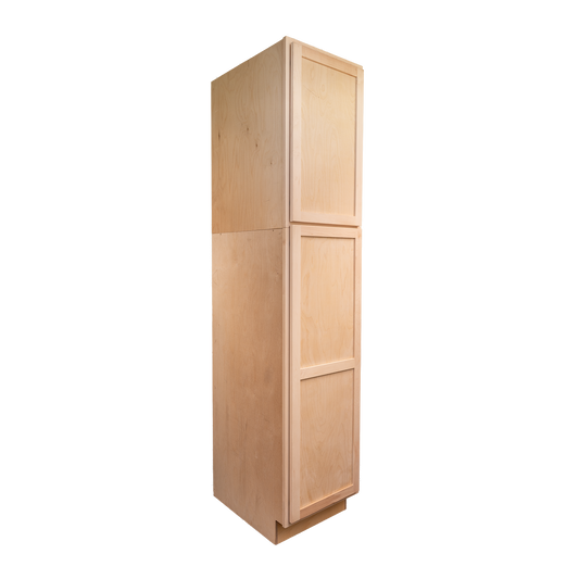 Backwoods Cabinetry RTA (Ready-to-Assemble) Raw Maple Pantry Cabinet 18"Wx84"Hx24"D