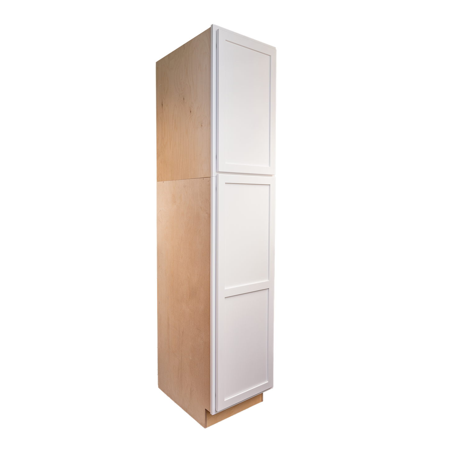 Backwoods Cabinetry RTA (Ready-to-Assemble) T1884.24.L - Pure White Pantry Cabinet 18"Wx84"Hx24"D